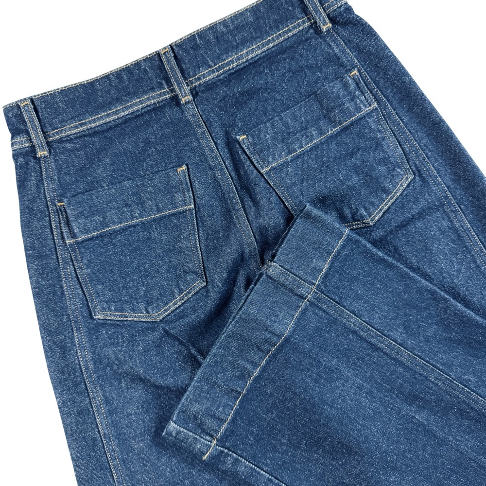Joe's Seamed Denim Trouser Wide Leg Jeans Women‎ 29 Dark Blue Rinse High Rise
